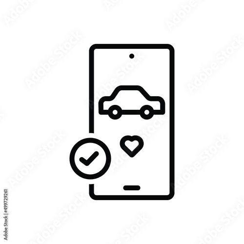 Black line icon for prefer