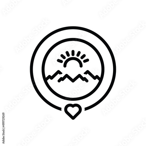 Black line icon for prefer