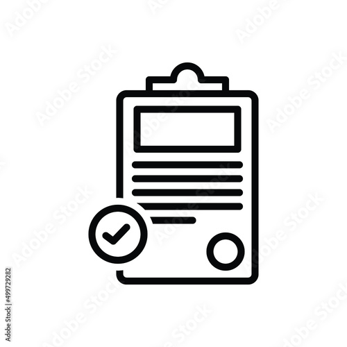 Black line icon for registry