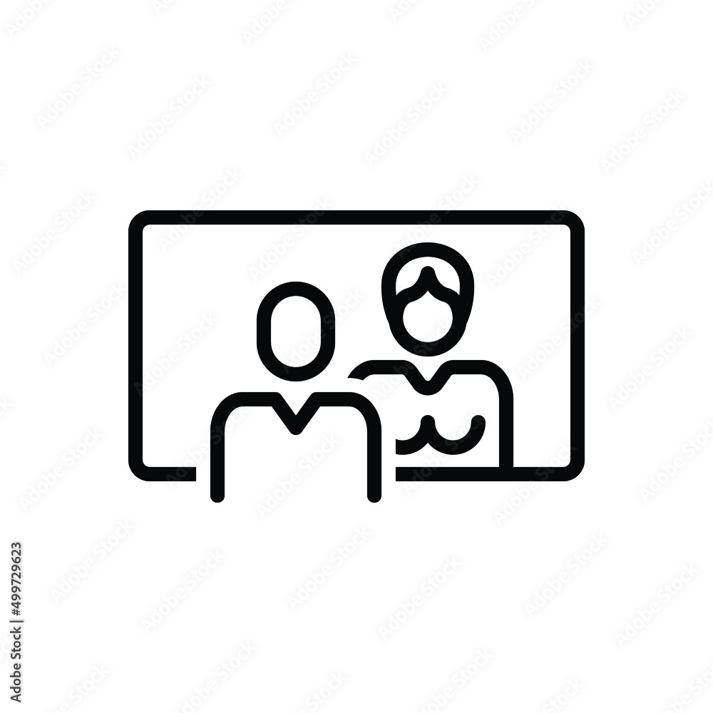 Black line icon for transsexual Black line icon for transsexual