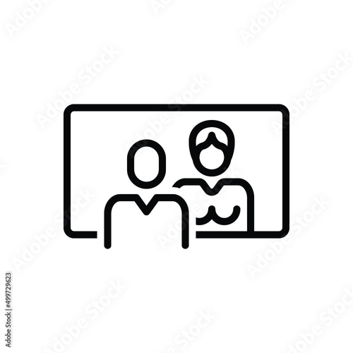 Black line icon for transsexual