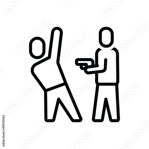 Black line icon for crimes