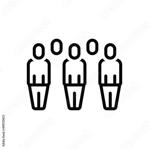 Black line icon for customers