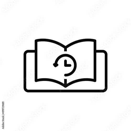 Black line icon for former