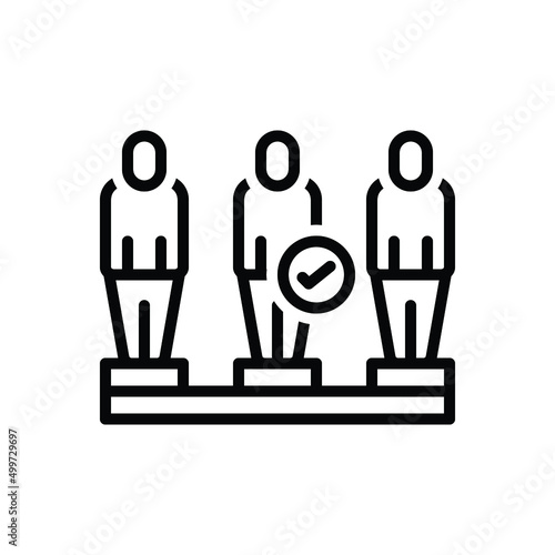 Black line icon for nomination