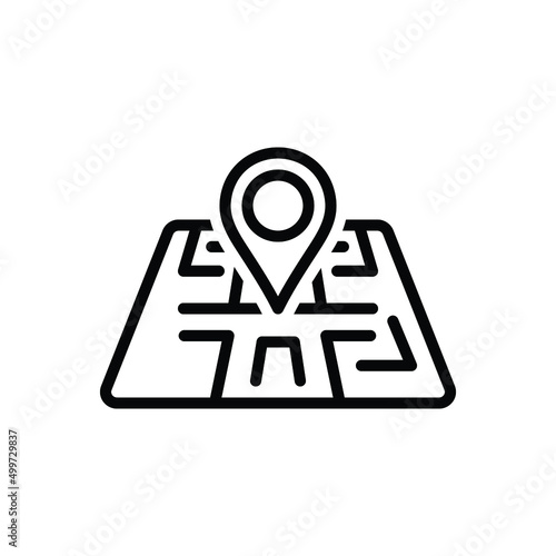 Black line icon for acres