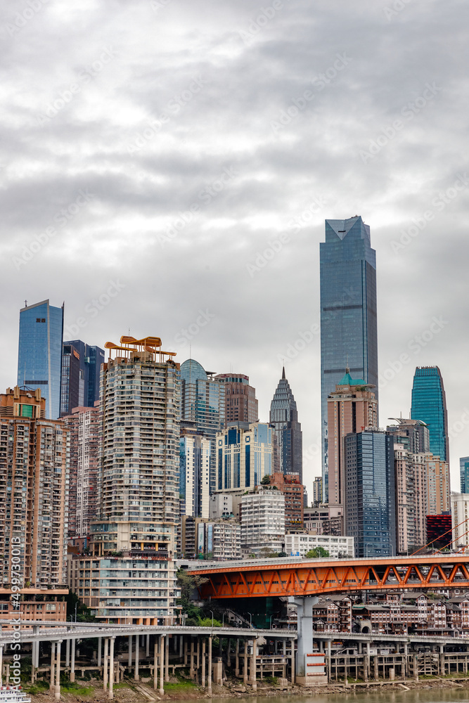 Fototapeta premium Chongqing, China - Massive urban development 