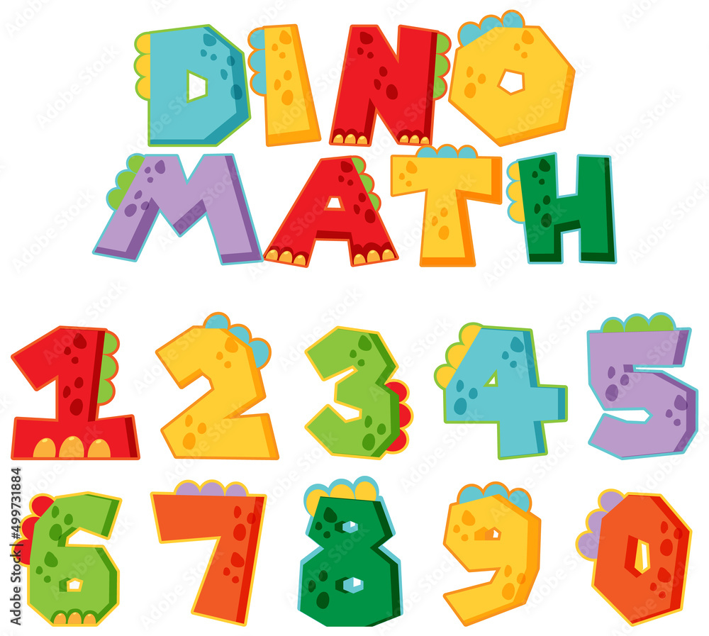 Obraz premium Counting number 0 to 9 for kids