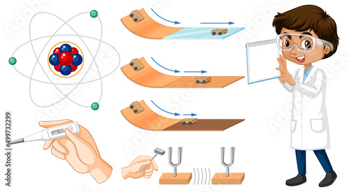 Set of equipment needed for science experiment