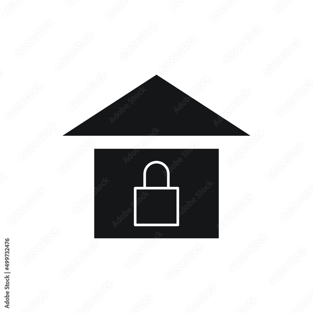 home lock vector silhouette for website symbol icon home lock vector silhouette for website symbol icon