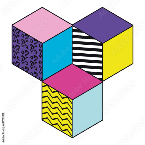 cubes figures nineties style