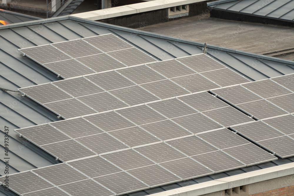 the solar panels on the roof the solar panels on the roof