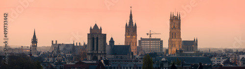 Foto the three towers of Ghent