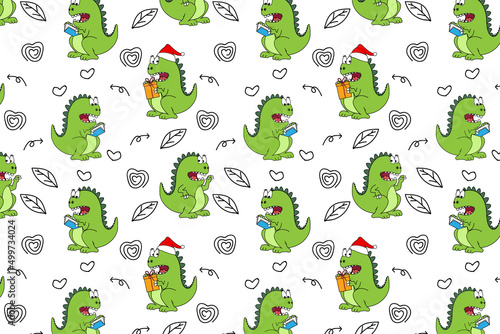 cute dinosaur animal cartoon pattern