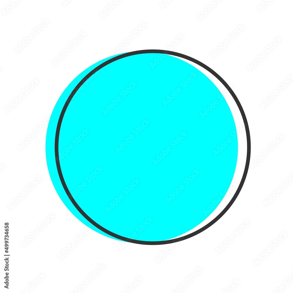 circle design with bright green color shadow
