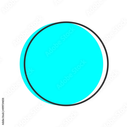 circle design with bright green color shadow