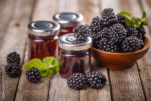 Blackberry fruit and jam