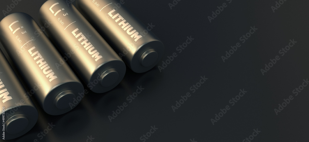 lithium 3d illustration.
Lithium chemical symbol with dark background. - obrazy, fototapety, plakaty 