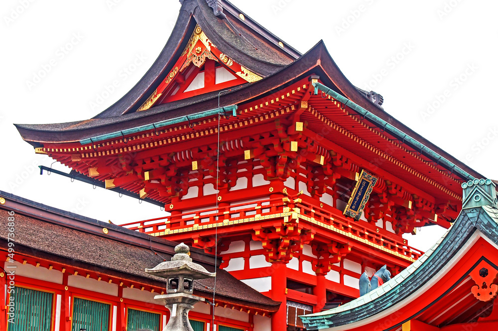 Traditional Japans=ese style architecture in temple Traditional Japans=ese style architecture in temple