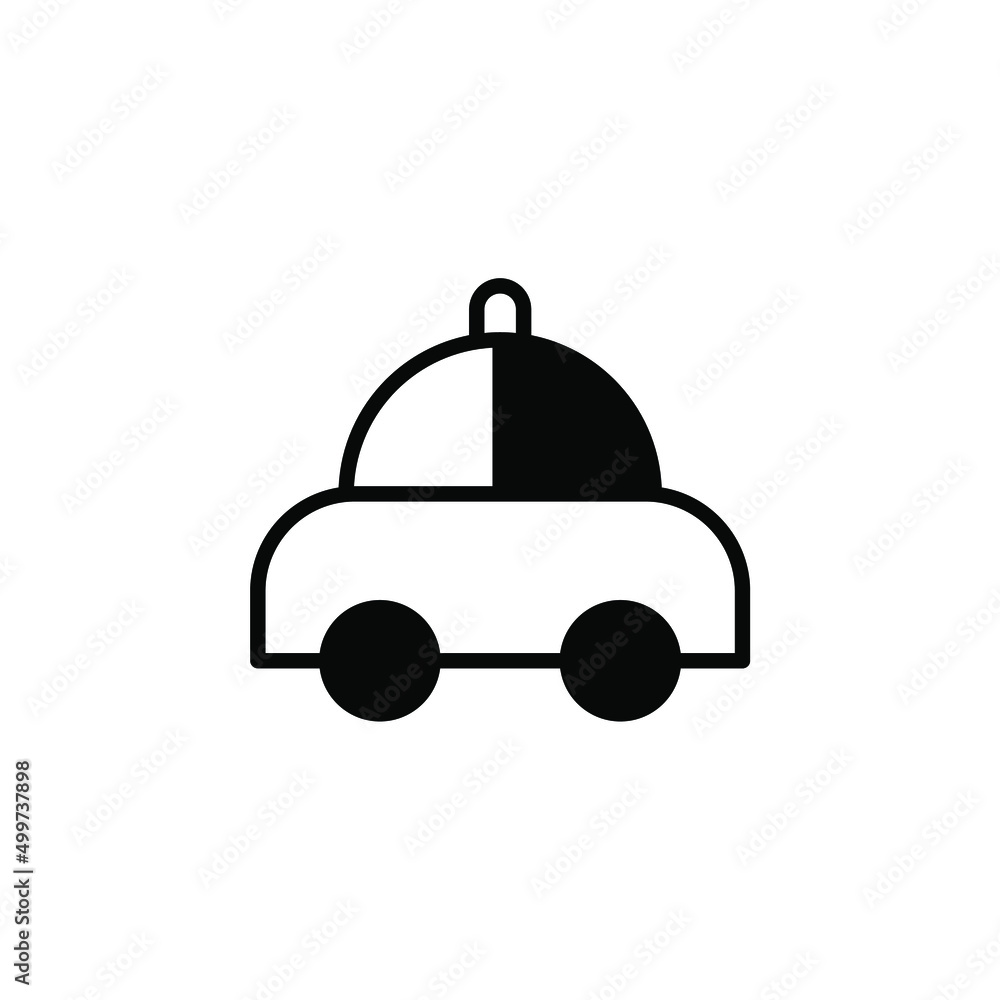 Obraz premium Cab, Taxi, Travel, Transportation Solid Line Icon Vector Illustration Logo Template. Suitable For Many Purposes.