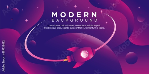 Abstract vector design for banner with modern color and outer space concept