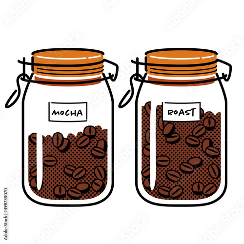 コーヒーキャニスターのイラスト