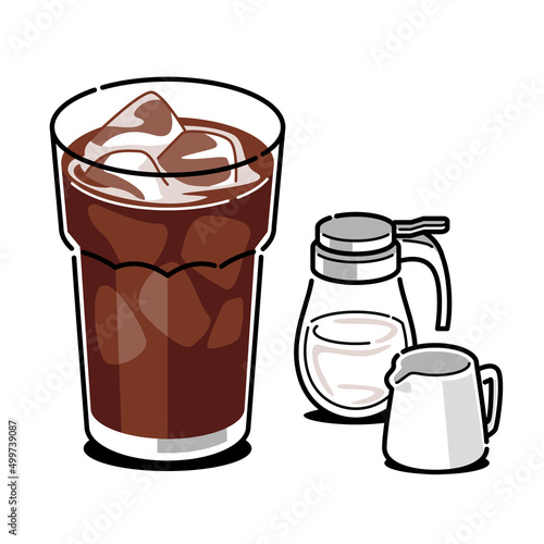 アイスコーヒーのイラスト