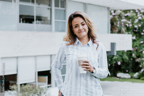 latin business adult woman portrait working at the office in Mexico Latin America 