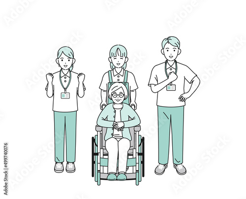 介護スタッフ　男女　介護士　仕事　職業　ホームヘルパー