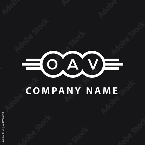 OAV  letter logo design on black background. OAV   creative initials letter logo concept. OAV  letter design.
