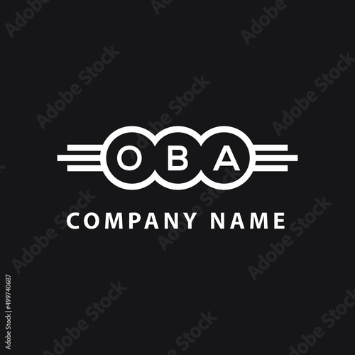 OBA  letter logo design on black background. OBA   creative initials letter logo concept. OBA  letter design.
