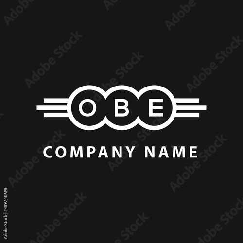 OBE letter logo design on black background. OBE  creative initials letter logo concept. OBE letter design.
