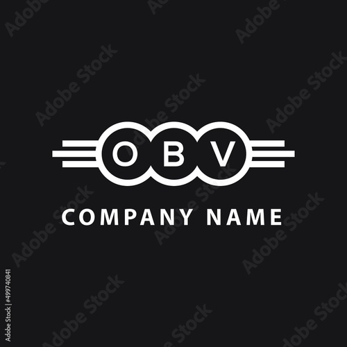 OBV letter logo design on black background. OBV  creative initials letter logo concept. OBV letter design. 