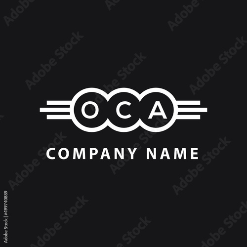 OCA letter logo design on black background. OCA  creative initials letter logo concept. OCA letter design.
