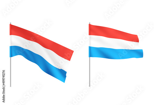 Free Download Luxembourg flags. Set of national realistic Luxembourg flags. - GFXLoad