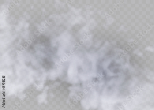 Vector set of realistic isolated cloud on the transparent background.