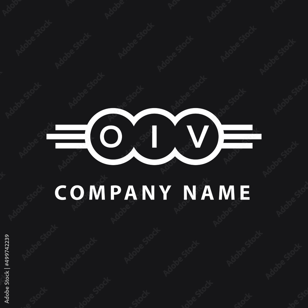 OIV letter logo design on black background. OIV creative  initials letter logo concept. OIV letter design.