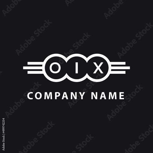 Fototapeta Naklejka Na Ścianę i Meble -  OIX letter logo design on black background. OIX creative  initials letter logo concept. OIX letter design.