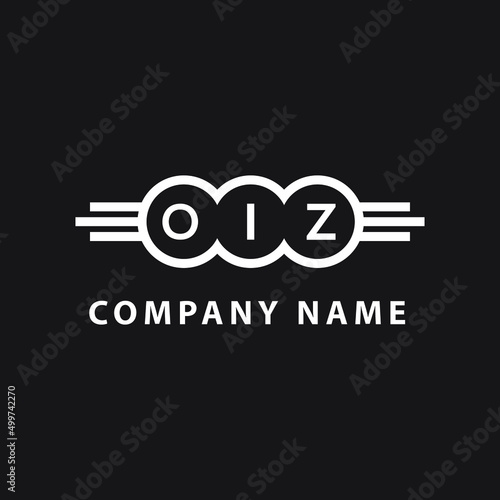 Fototapeta Naklejka Na Ścianę i Meble -  OIZ letter logo design on black background. OIZ creative  initials letter logo concept. OIZ letter design.