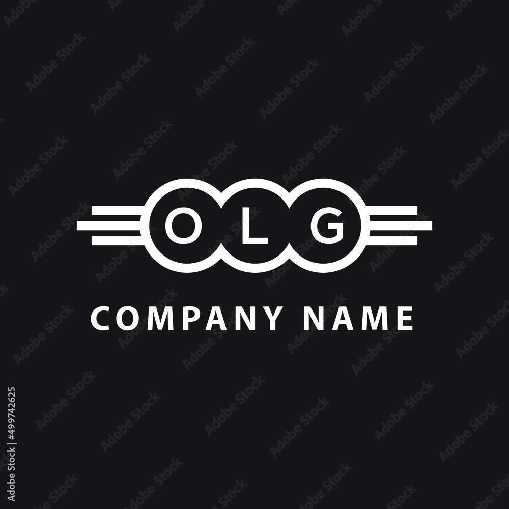 OLG letter logo design on black background. OLG  creative initials letter logo concept. OLG letter design.