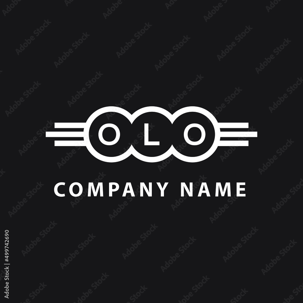OLO letter logo design on black background. OLO  creative initials letter logo concept. OLO letter design.
