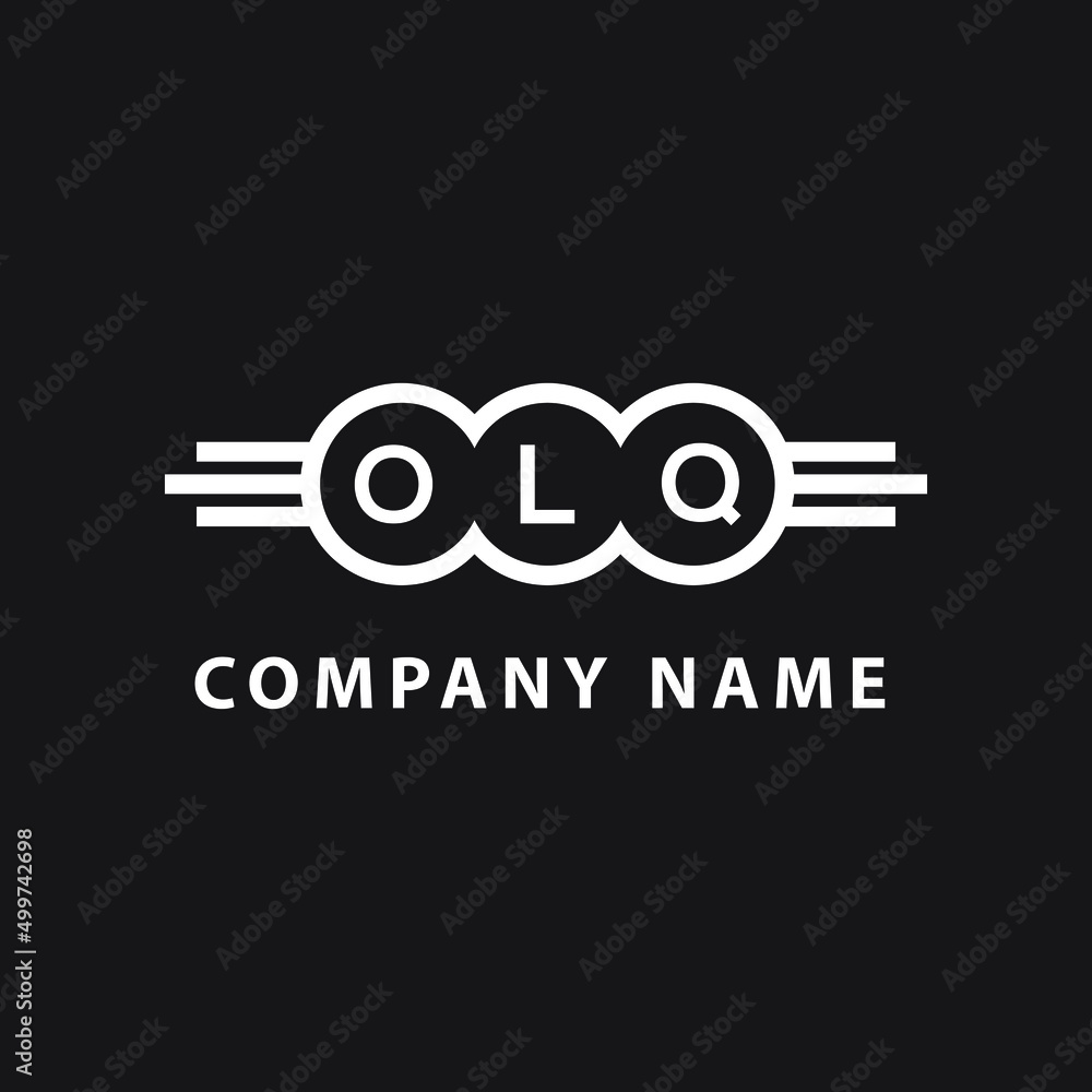 OLQ letter logo design on black background. OLQ  creative initials letter logo concept. OLQ letter design.
