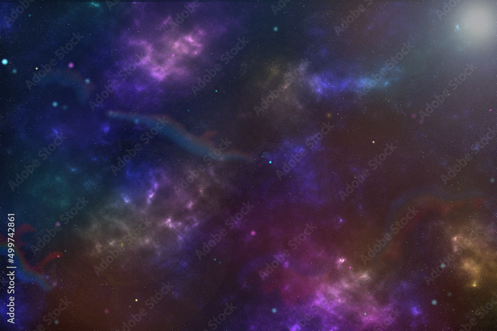 Obraz premium ネブラの見える宇宙空間