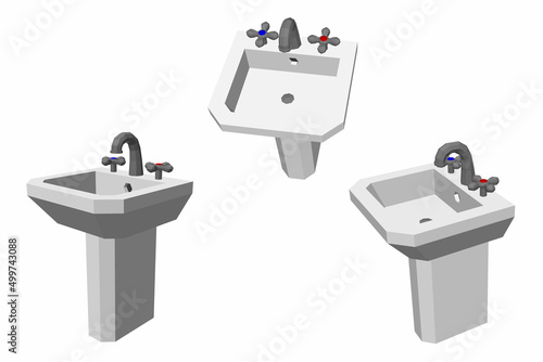 Bathroom sink. Isolated on ...