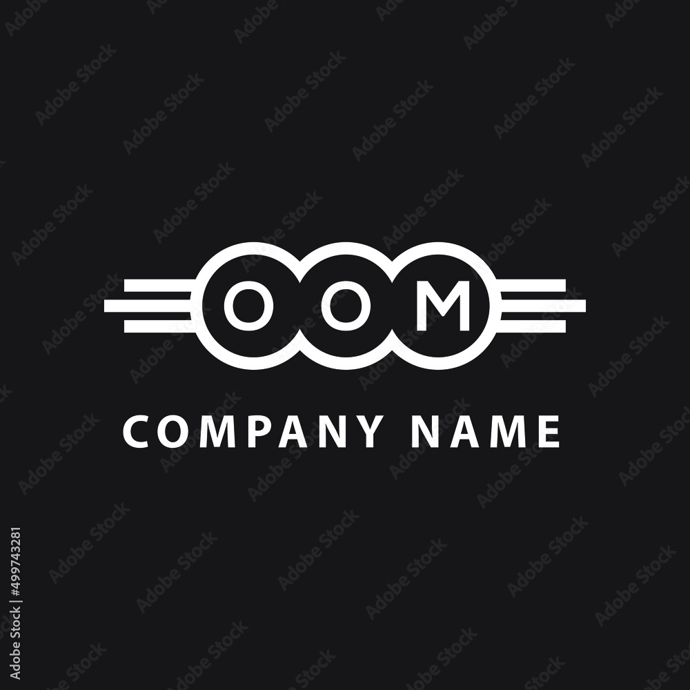 OOM letter logo design on black background. OOM creative initials ...