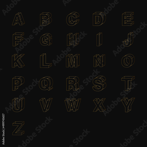 Isometric Monogram Type Letter Logos
