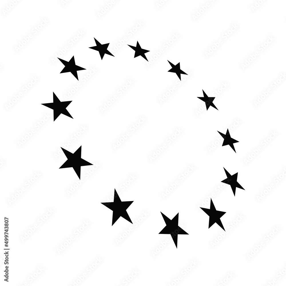 circle of stars silhouette illustration circle of stars silhouette illustration