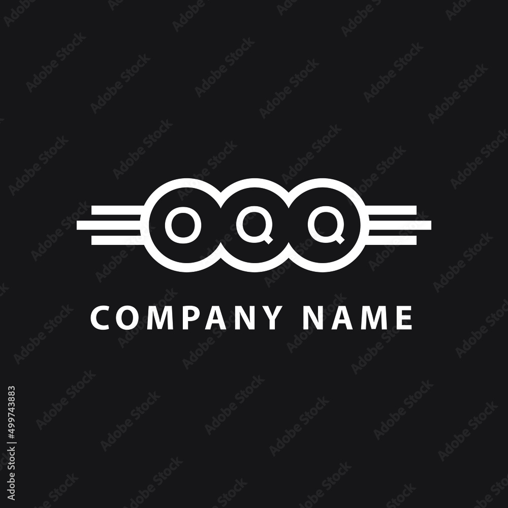 OQQ letter logo design on black background. OQQ  creative initials letter logo concept. OQQ letter design.