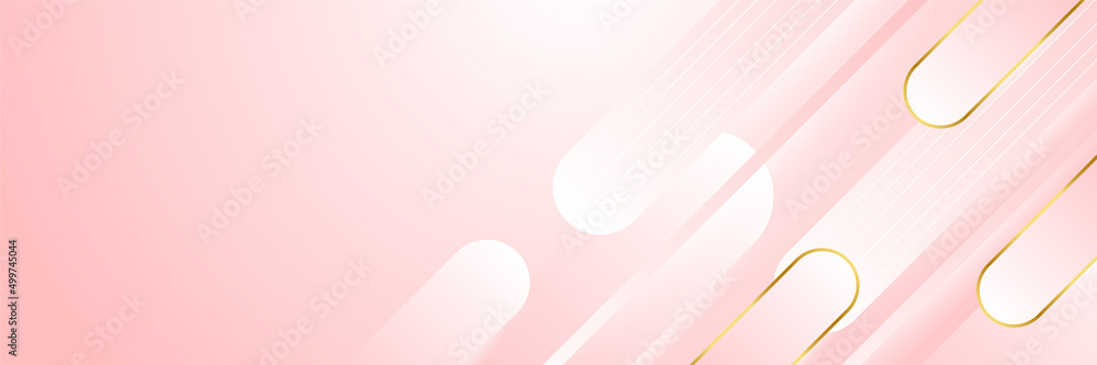 Modern light pink and gold abstract background. Abstract geometric