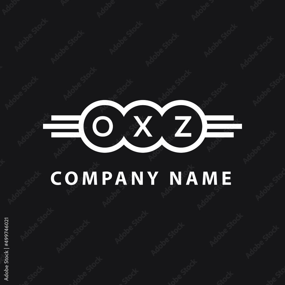 OXZ letter logo design on black background. OXZ  creative initials letter logo concept. OXZ letter design.